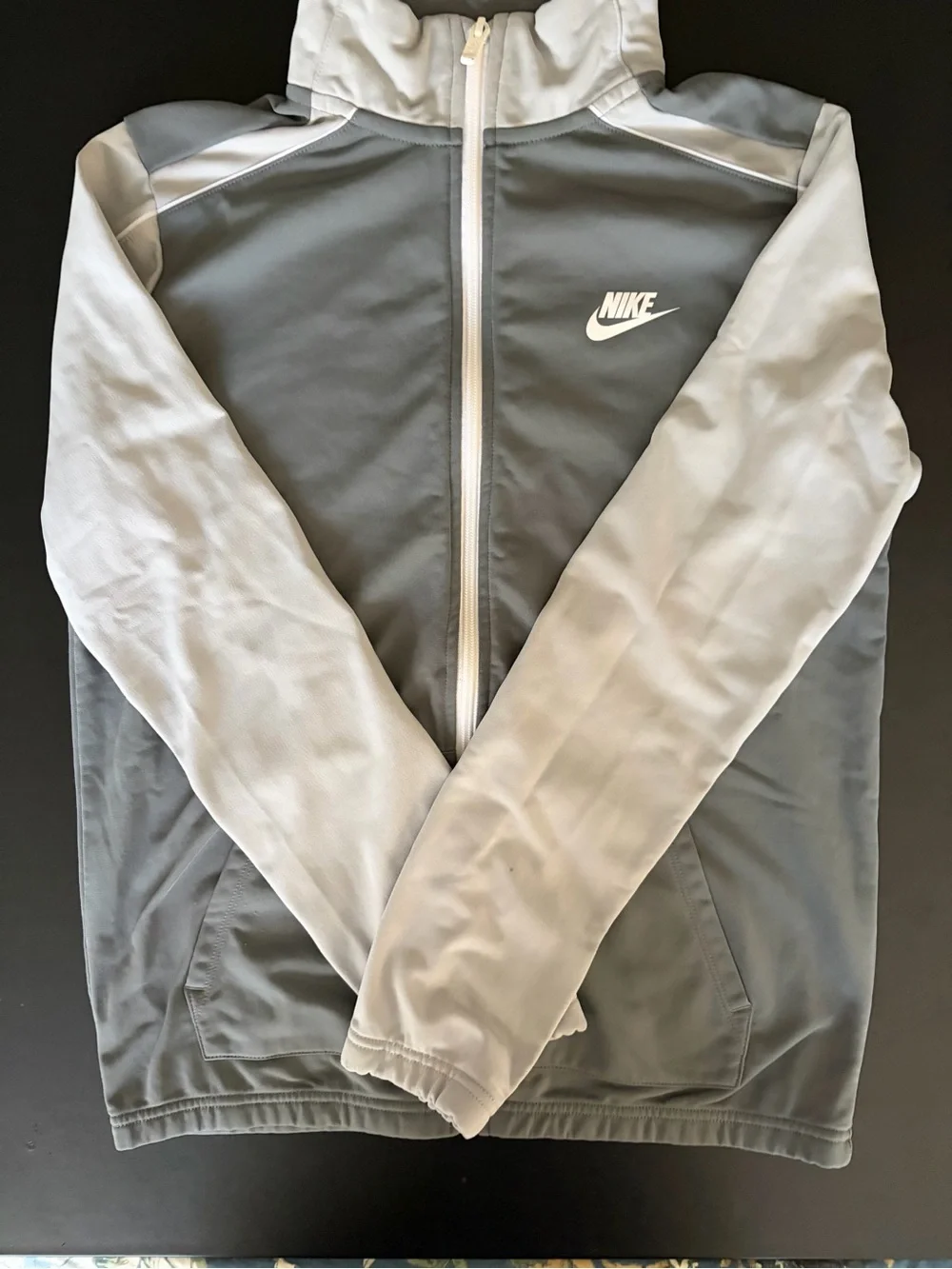 Nike Boy’s Gray and Light Gray Performance Zip Jacket